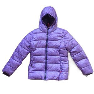 🎉 CHAMPION Purple Fleece Lined Puffer Jacket Coat, size 10/12